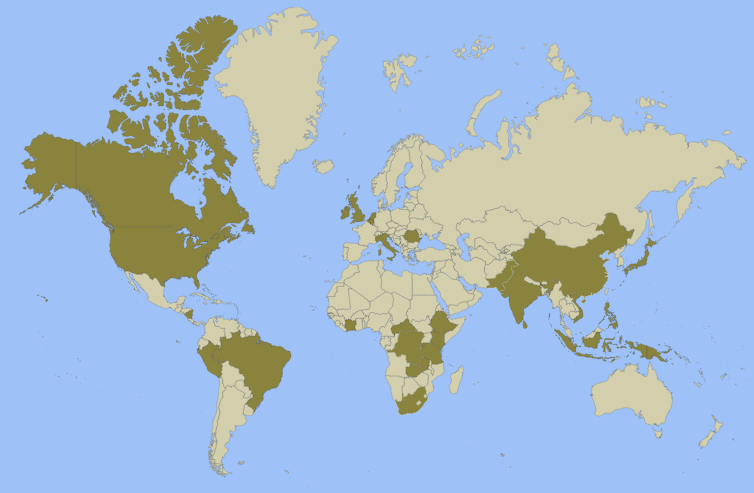 Interactive Visited Countries Map   amCharts