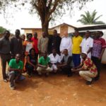 Onze eerste medewerkers in het Centrum Saint Père Damien in Bangui.